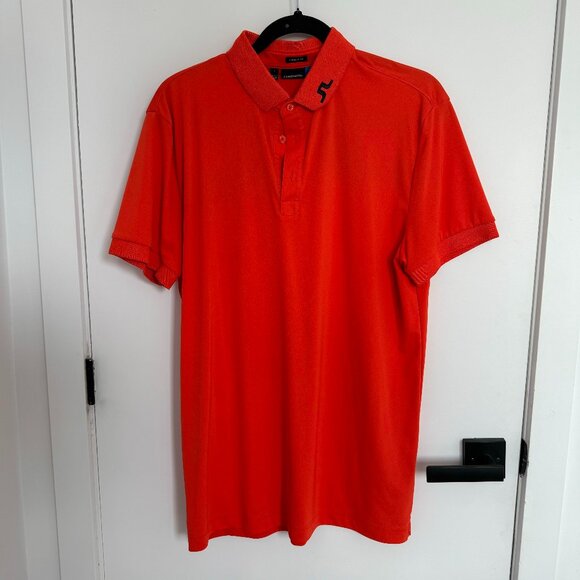 J Lindeberg Golf Polo Size L Orange - Picture 1 of 4